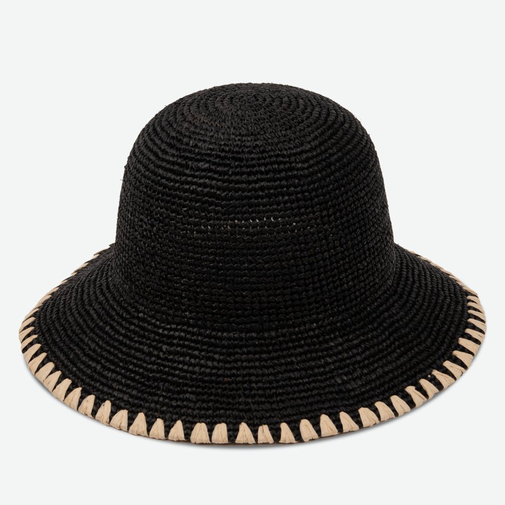 Gabi Whip Bucket Hat - Black