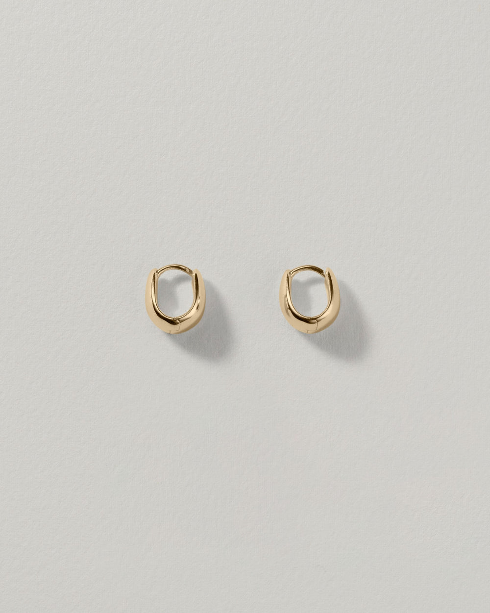 Petite Gentle Slope Hoops Gold Plated