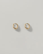 Petite Gentle Slope Hoops Gold Plated