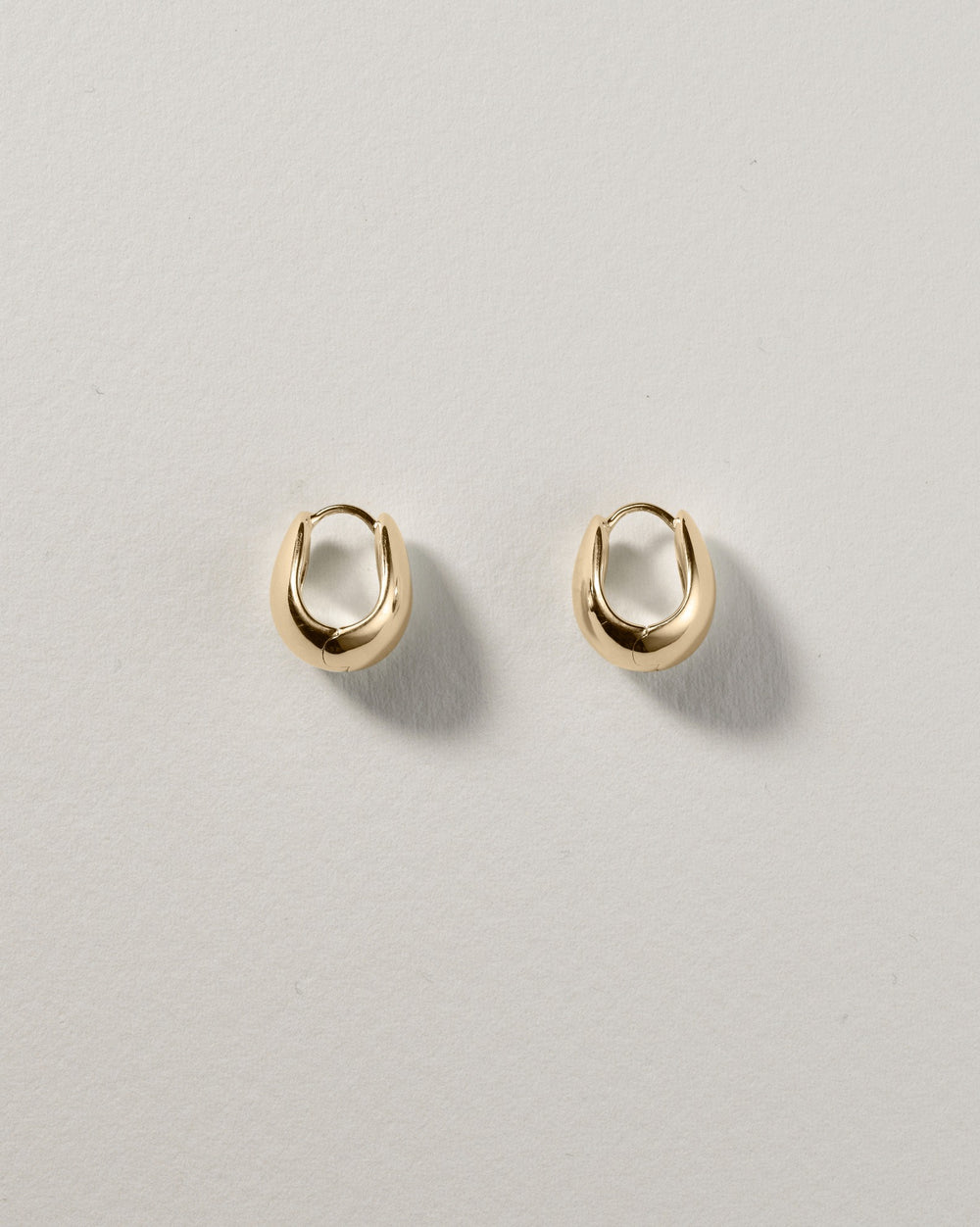 Gentle Slope Hoops Gold Plated