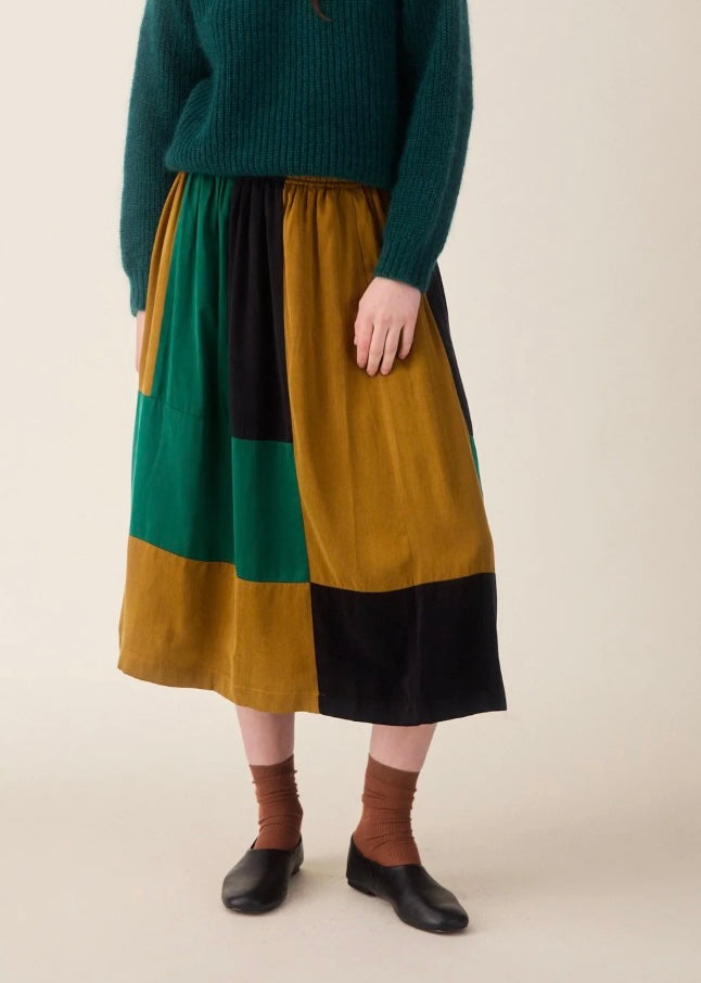 Asa Patchwork Drapey Skirt