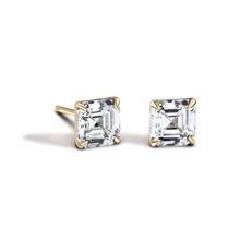 Load image into Gallery viewer, Asscher Diamond Studs - 14kt Yellow Gold
