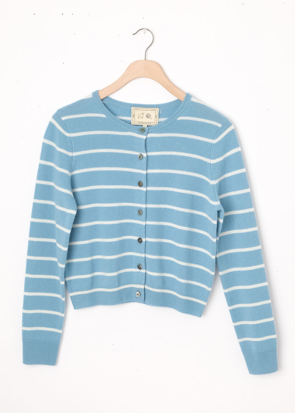 Ava Cardigan Vintage Blue/Ivory
