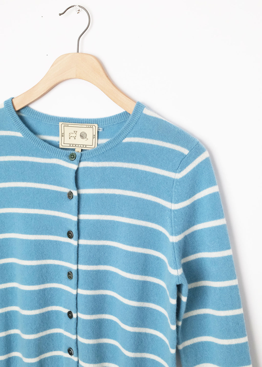 Ava Cardigan Vintage Blue/Ivory