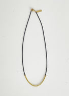 Short Baby Boston Chain Link Necklace Brass