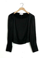 Long Sleeve Split Back Pullover