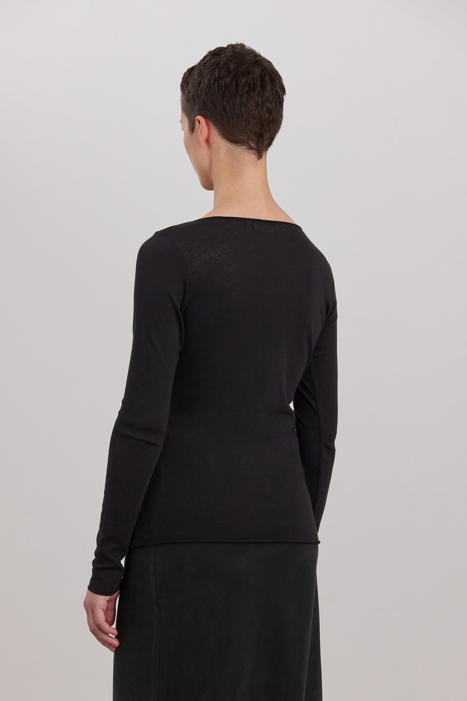 Boat Neck L/S Black