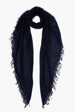 Load image into Gallery viewer, Dark Sapphire Cashmere and Silk Scarf
