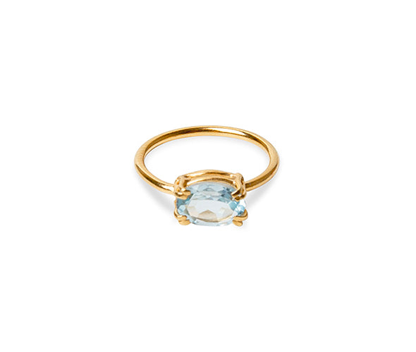 Gold Plated Silver Ring in Topaz - 7.25