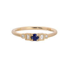 Load image into Gallery viewer, Blue Sapphire Round Era Ring 6.5
