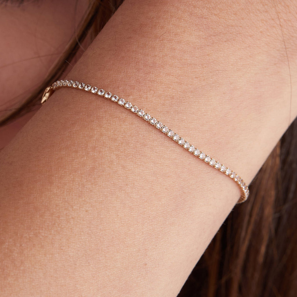 White Topaz Tennis Bracelet 7.5"