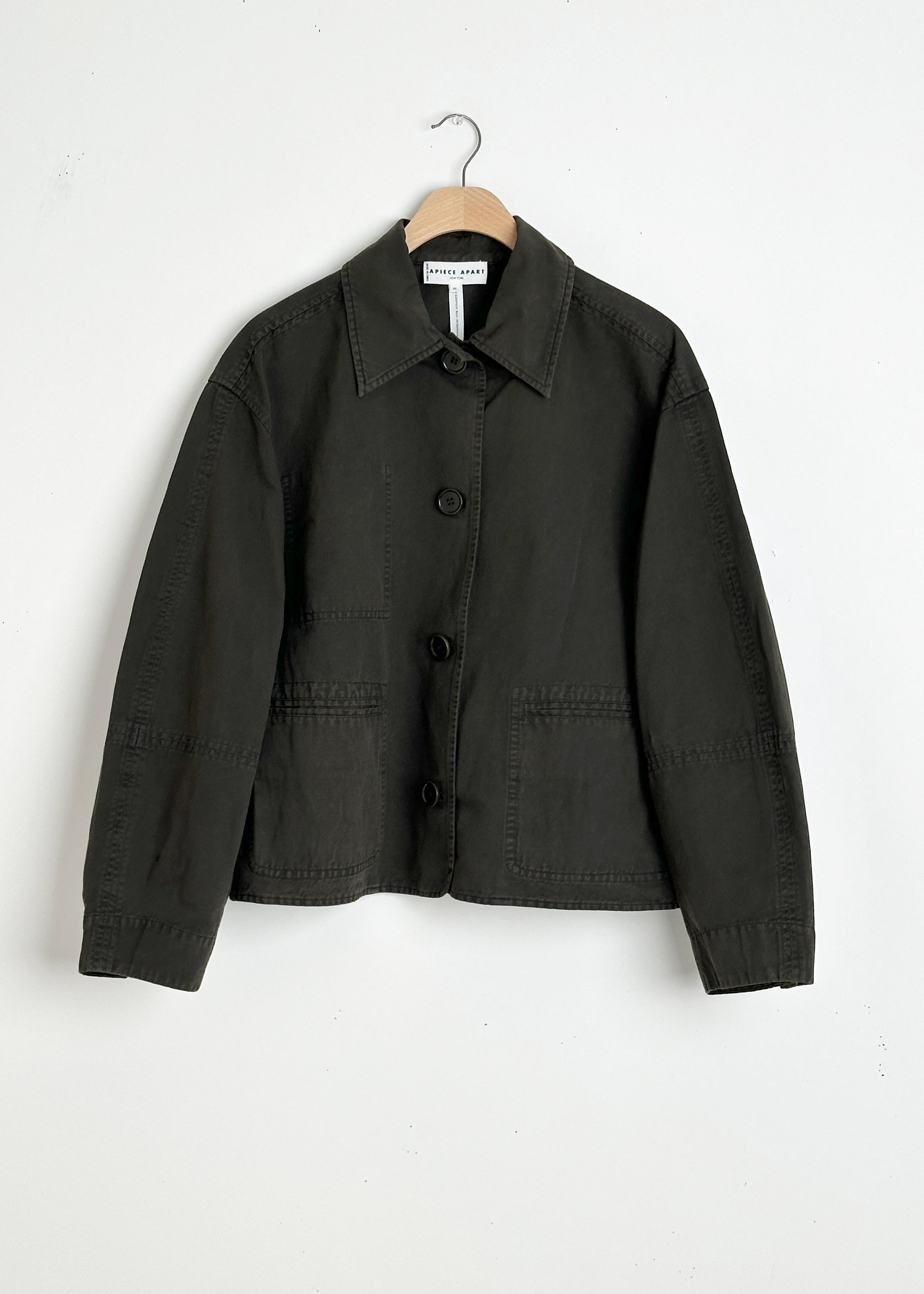 Brea Boxy Jacket - Dark Olive