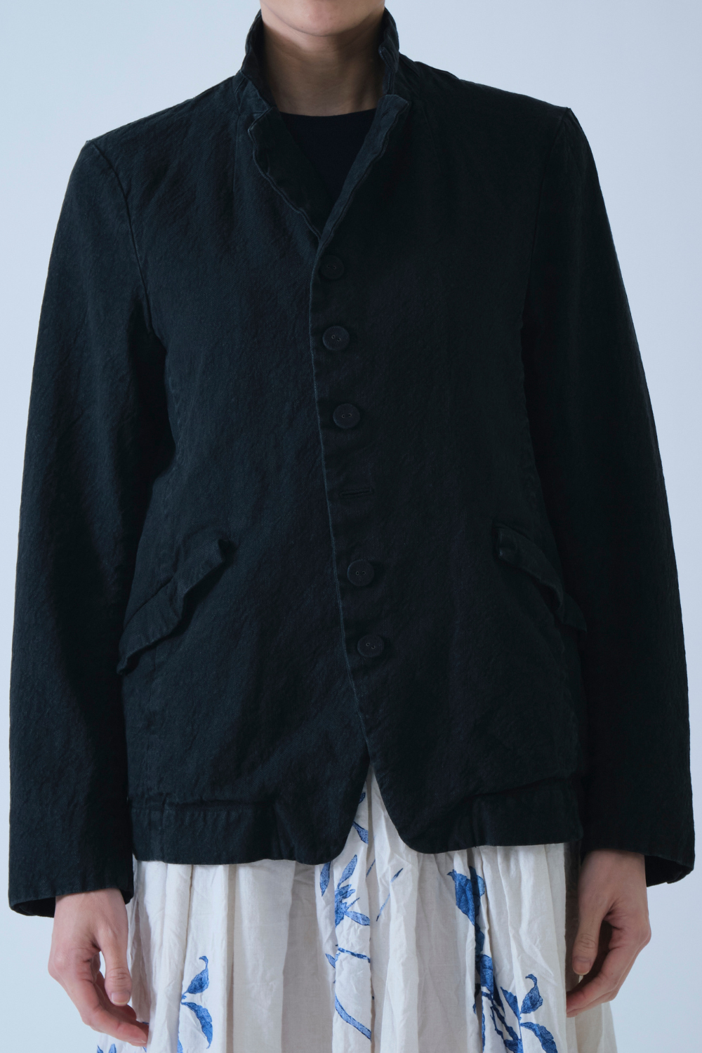 Linen Cotton Soft Twill Tailored Jacket