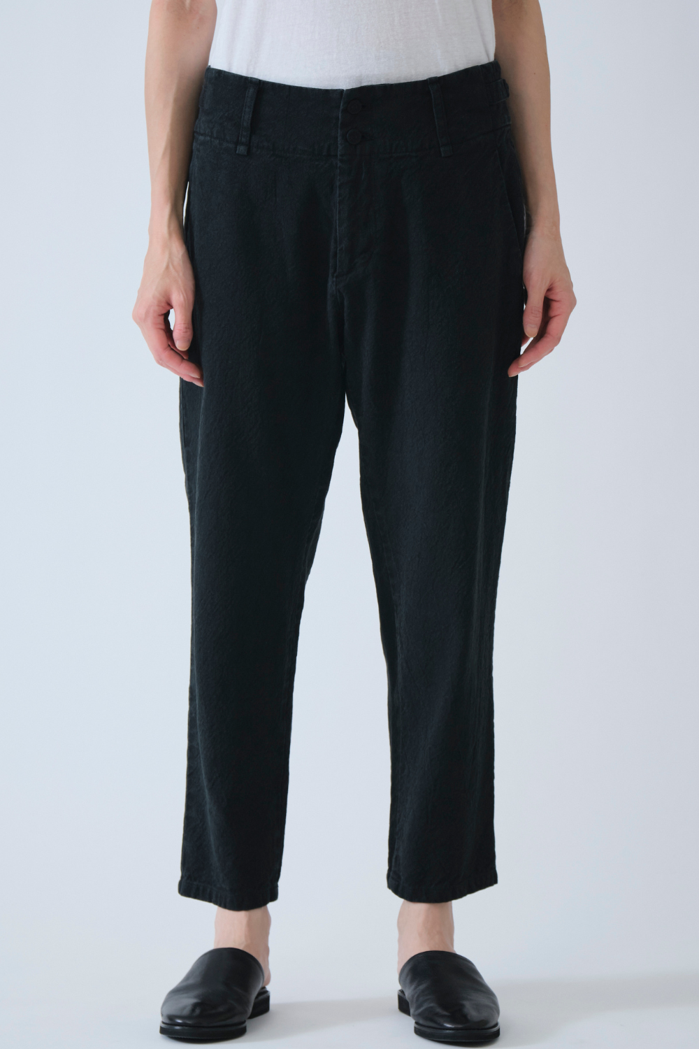 Linen Cotton Soft Twill Tapered Pants