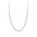 Clear Larimar Necklace Gold