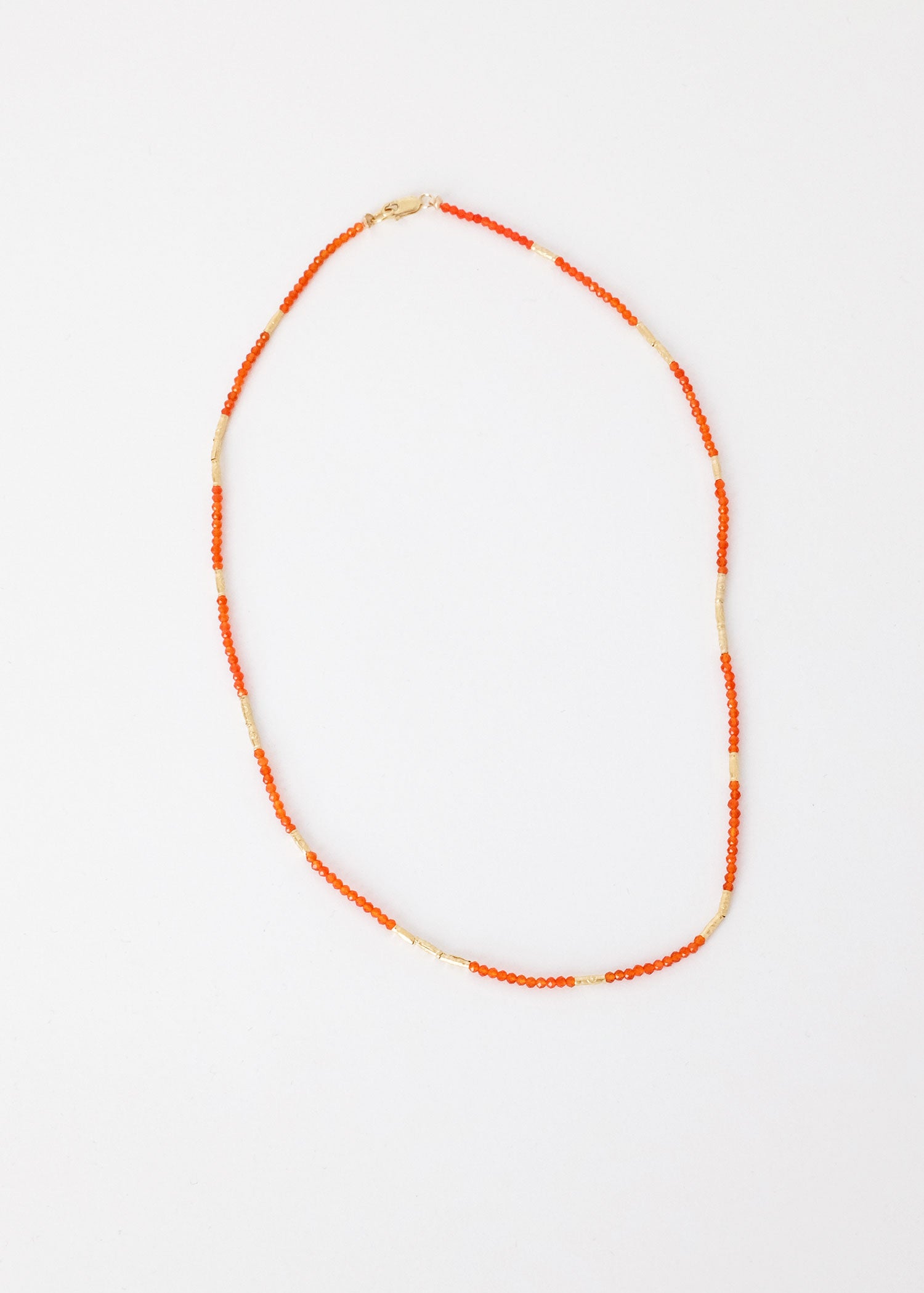 Bead Necklace Carnelian/Gold