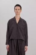 Cropped L/S Shirt Dk Plum