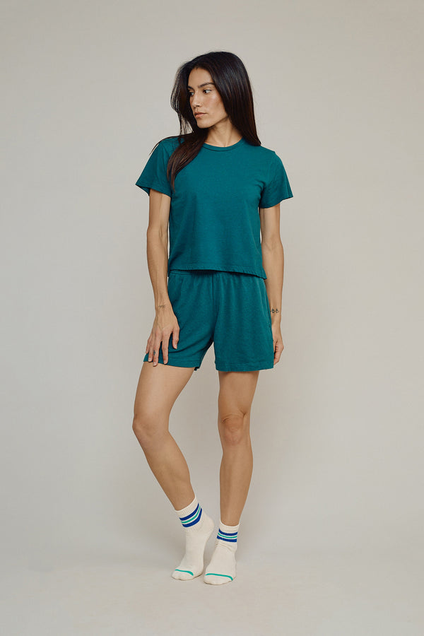 Cropped Ojai Tee Deep Teal