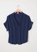 Calla Top Midnight Stripe