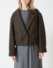 Load image into Gallery viewer, Ria Cropped Back Jacket - Dark Olive
