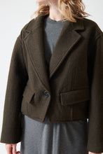 Load image into Gallery viewer, Ria Cropped Back Jacket - Dark Olive
