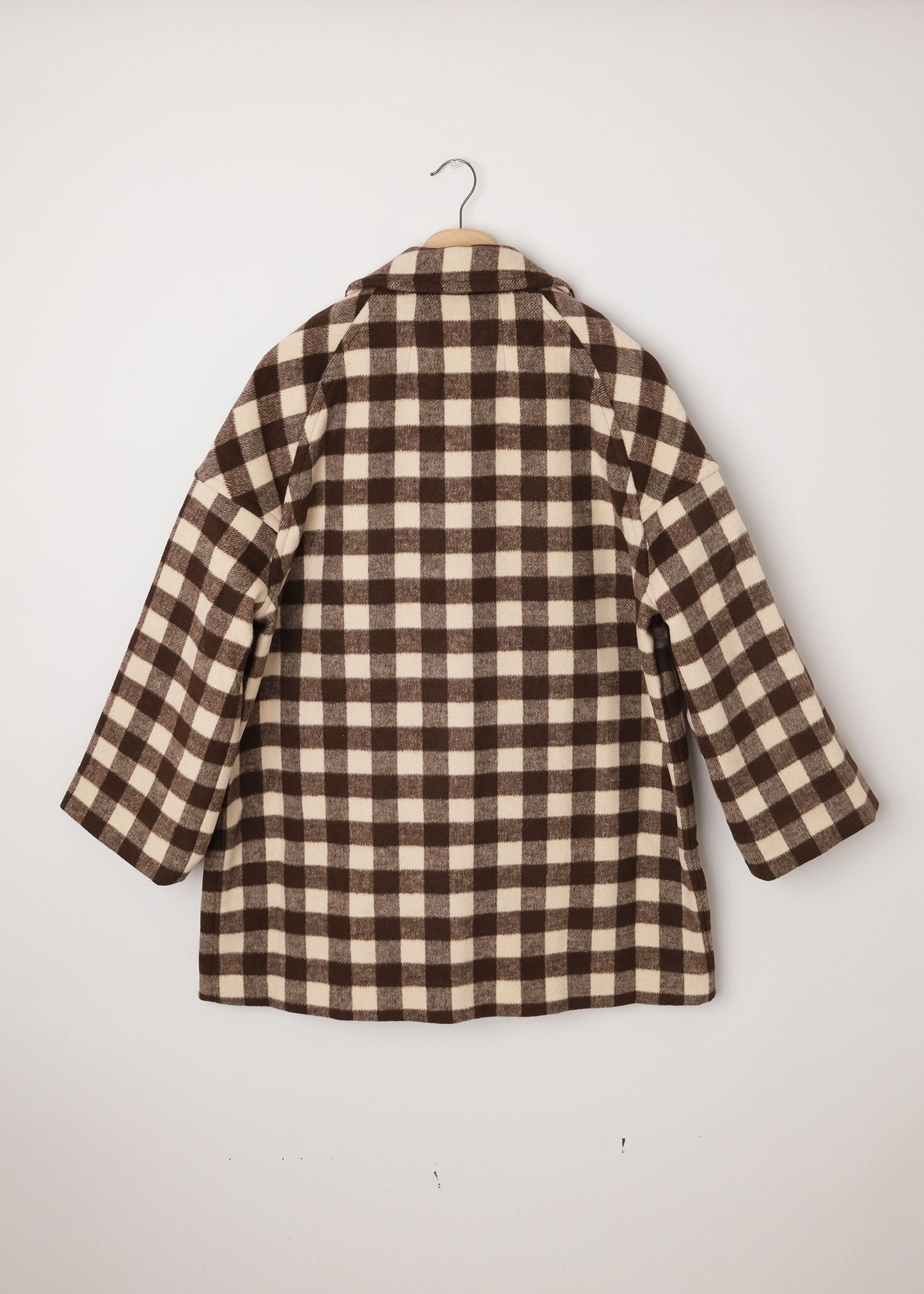 Car Coat Chocolate/Cream Check