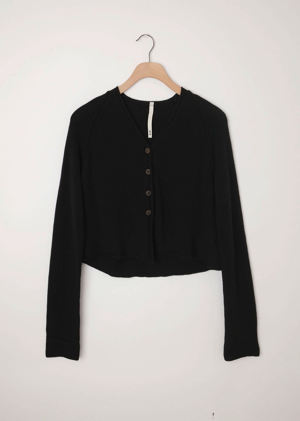 Short Cashmere Cardigan Black
