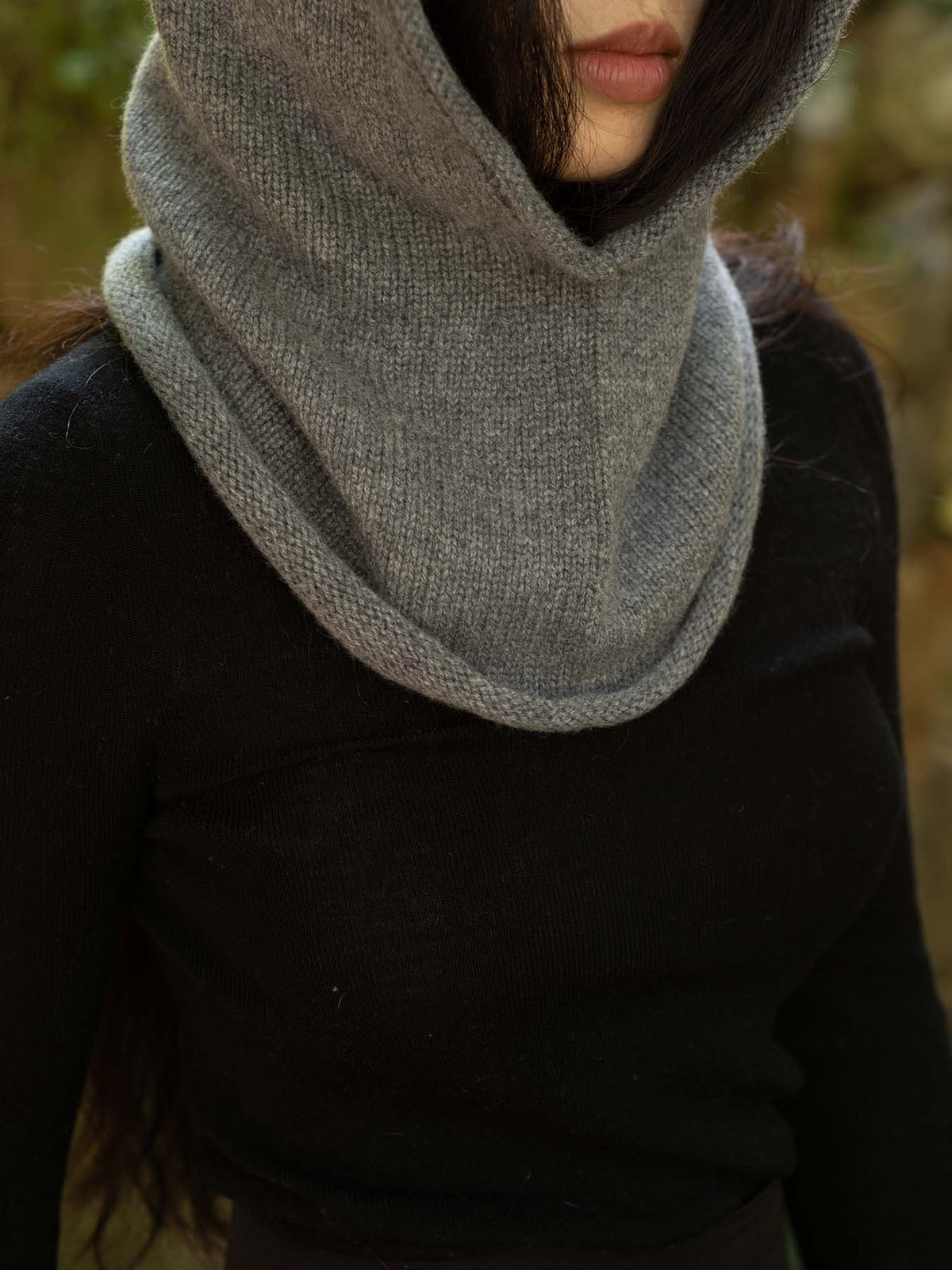 Cashmere Rolled Edge Balaclava
