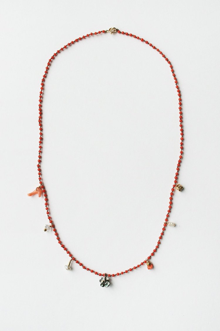 Charmant Necklace 16" - Coral