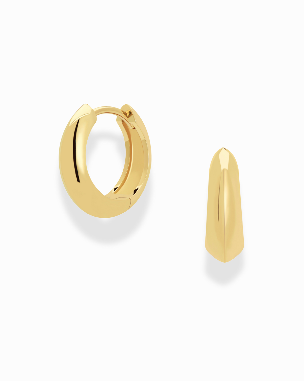 Corey Knife Edge Hoops Gold/Grande