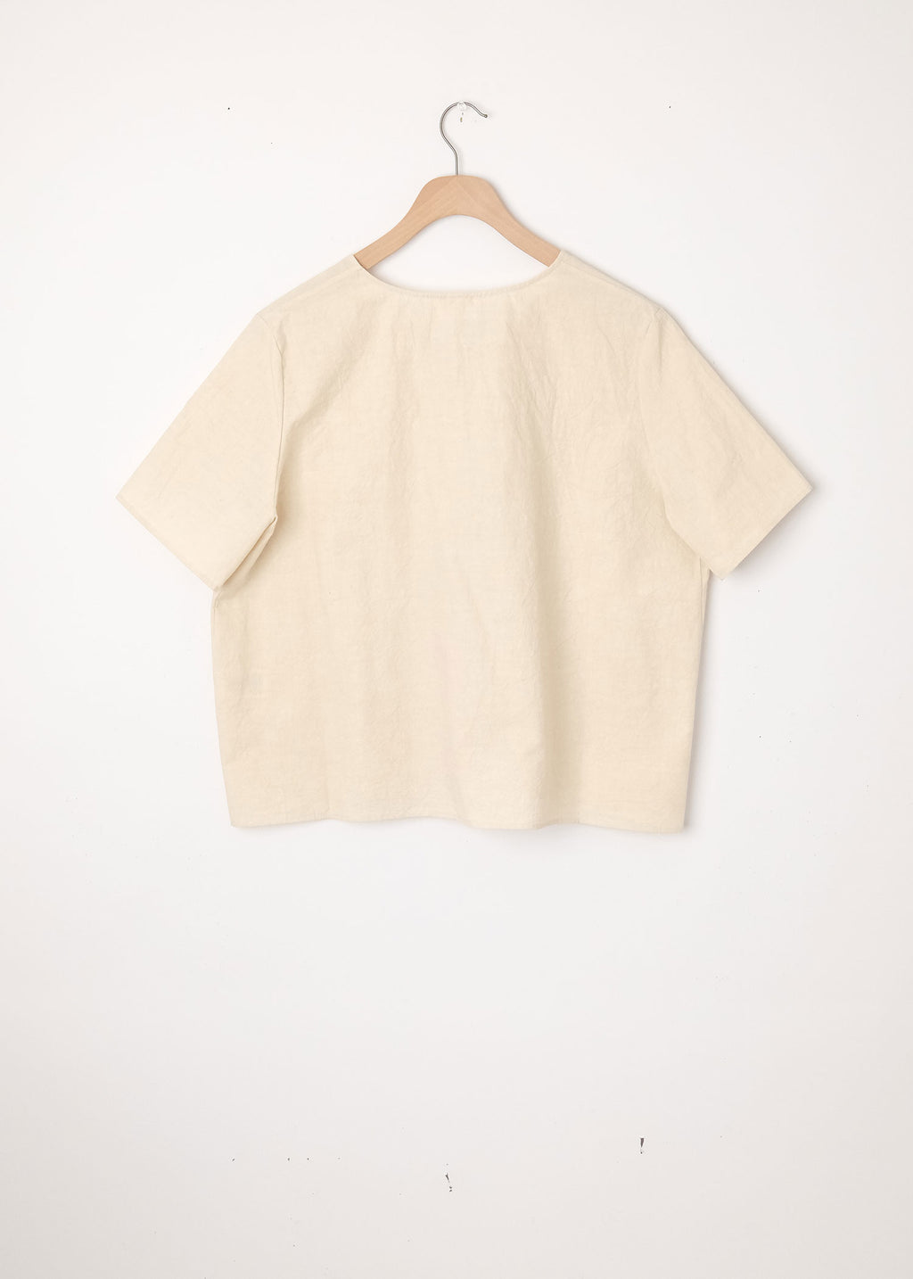 Boxy Crinkle Top Natural