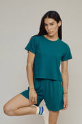 Cropped Ojai Tee Deep Teal