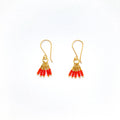 Carnelian GF Fringe Earring