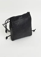 Leather Woven Backpack