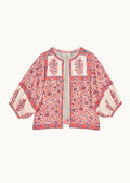 Della Print Jacket Red/Navy
