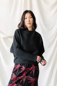 Dolman Sweater in Charcoal