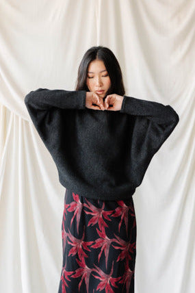 Dolman Sweater in Charcoal