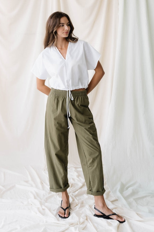 Elastic Barrel Pant