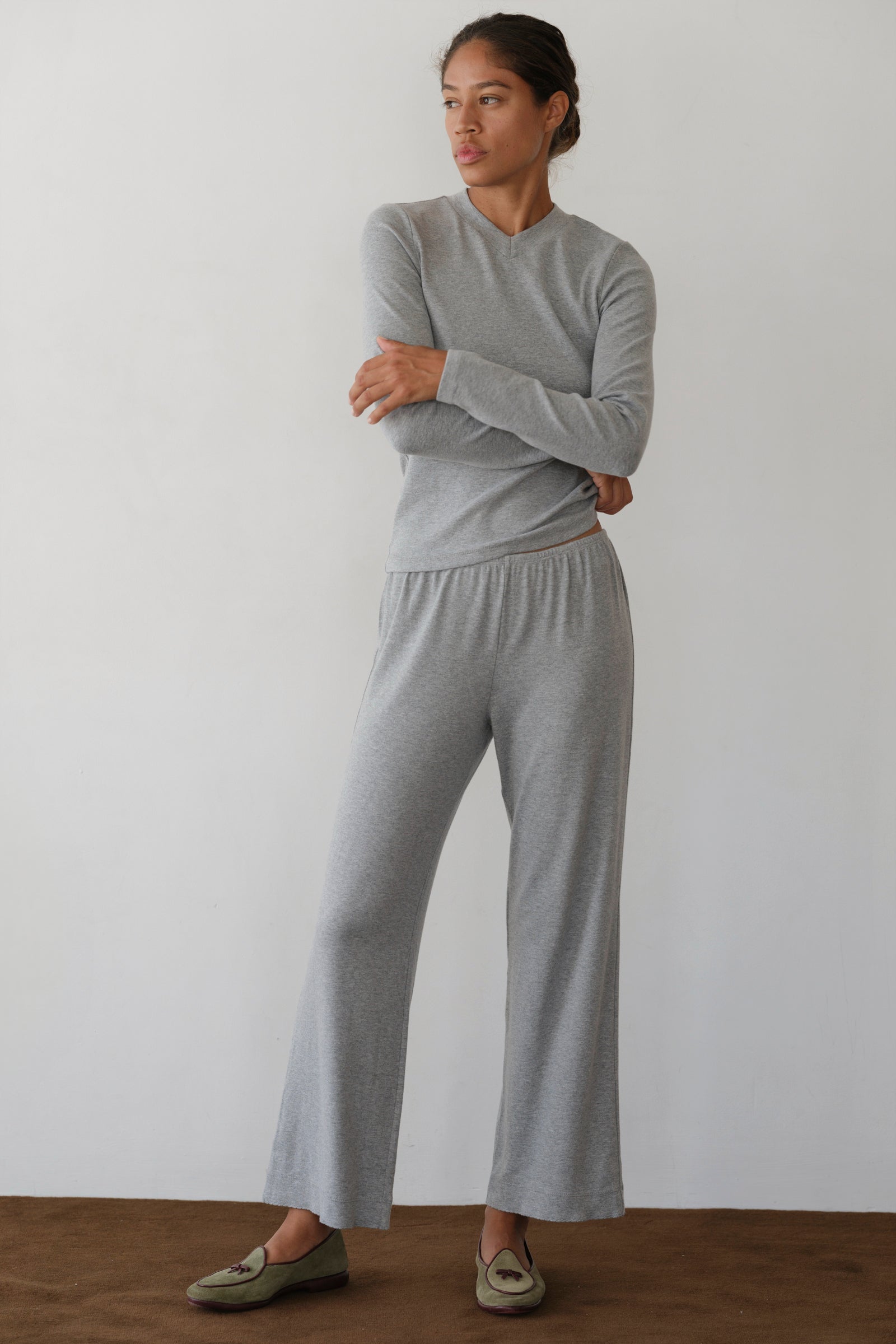 The Baby Rib Scallop Pant
