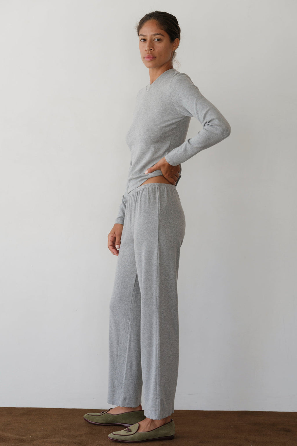 The Baby Rib Scallop Pant