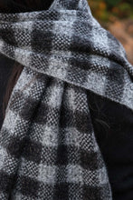 Load image into Gallery viewer, Distressed Gingham Cashmere Scarf
