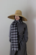 Load image into Gallery viewer, Distressed Gingham Cashmere Scarf
