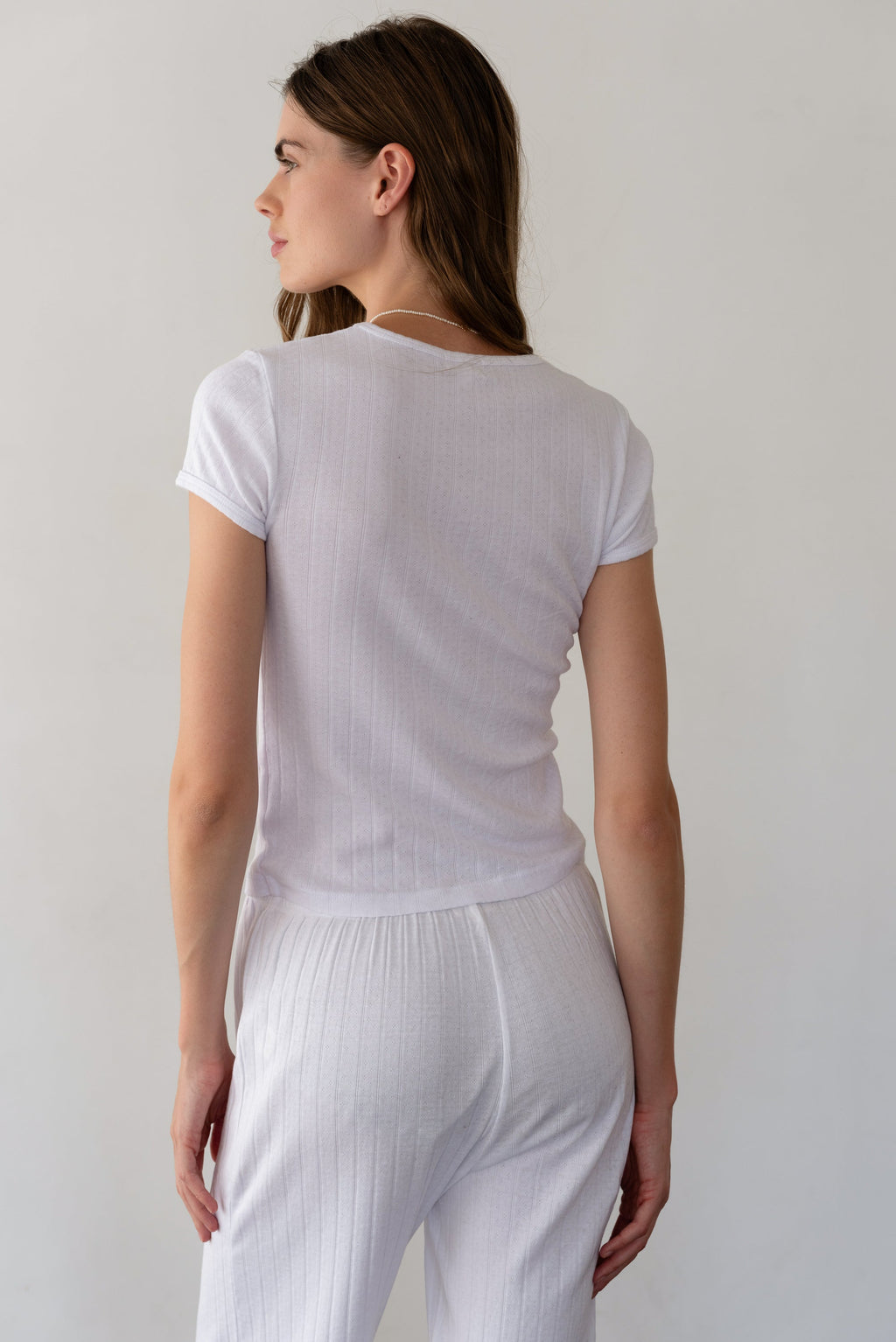 Pointelle Baby Tee