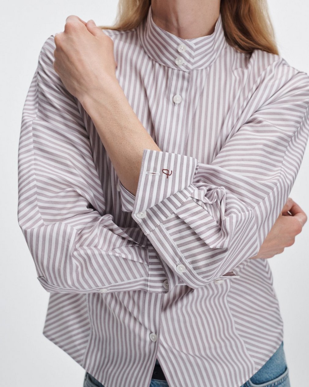 Dustin Shirt Maroon Stripe