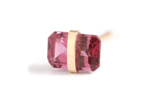 Load image into Gallery viewer, 14k Bezel Rhodolite Garnet Stud SINGLE
