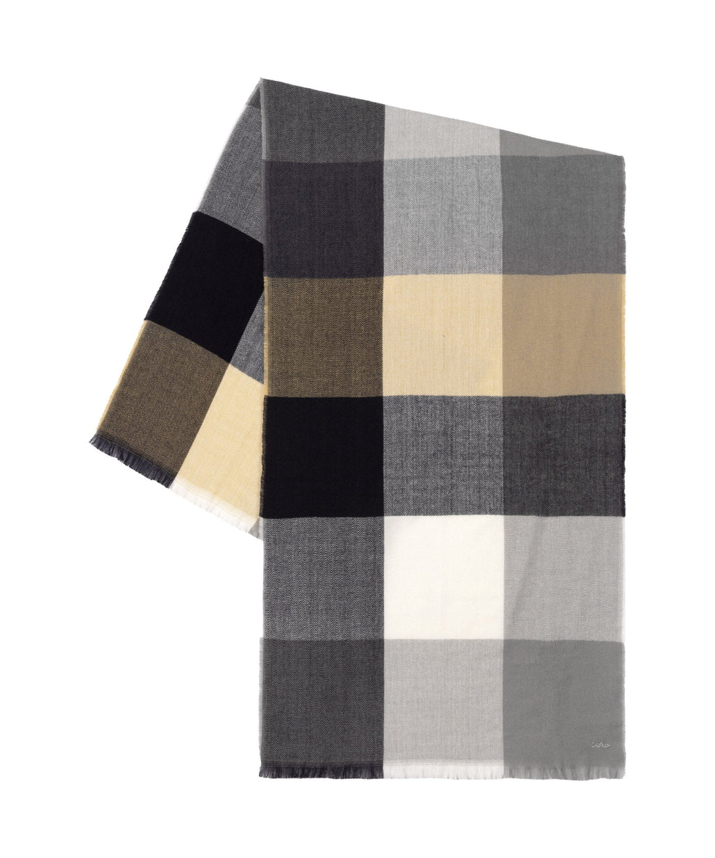 Oversized Scarf Check Wrap