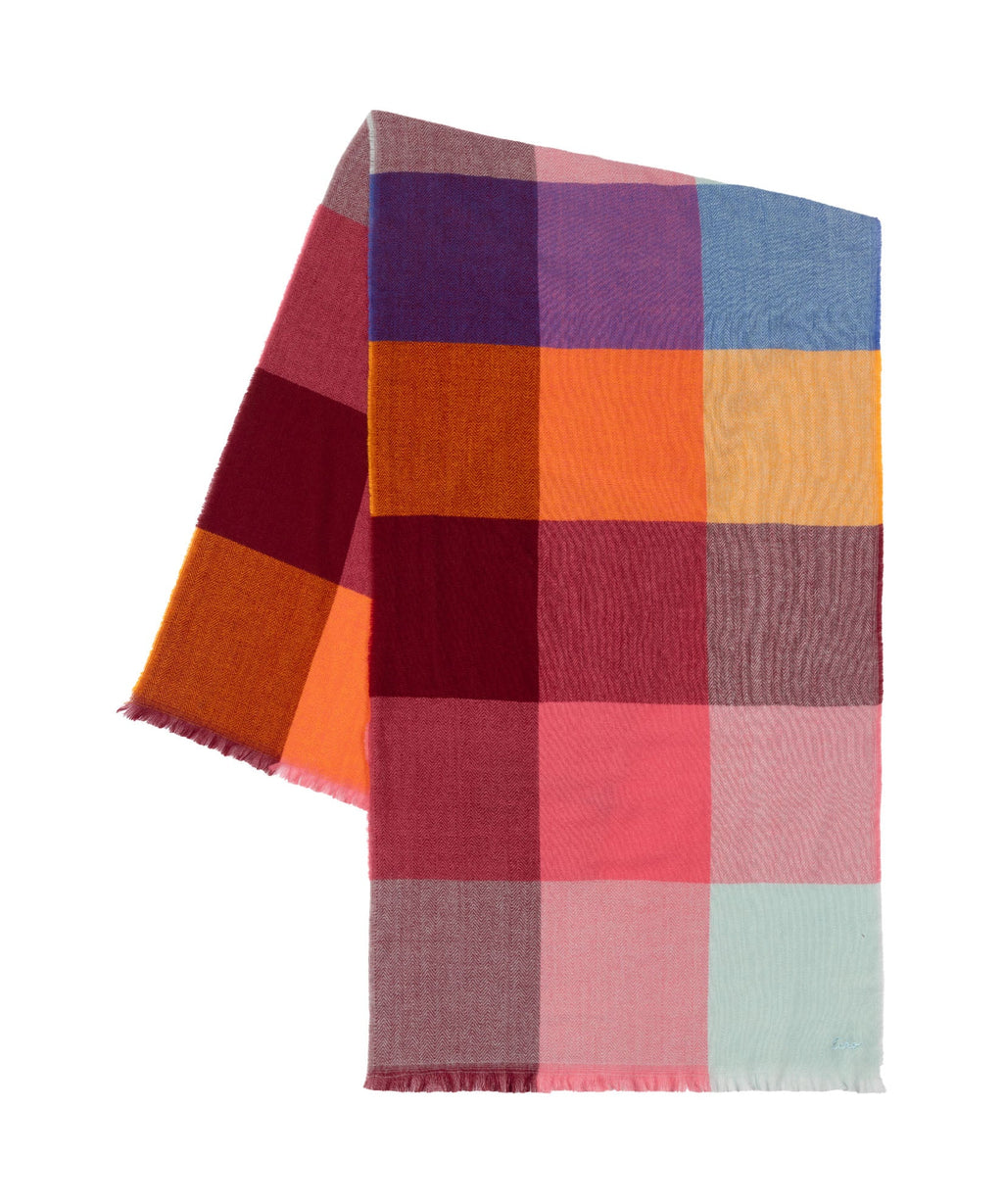 Oversized Scarf Check Wrap