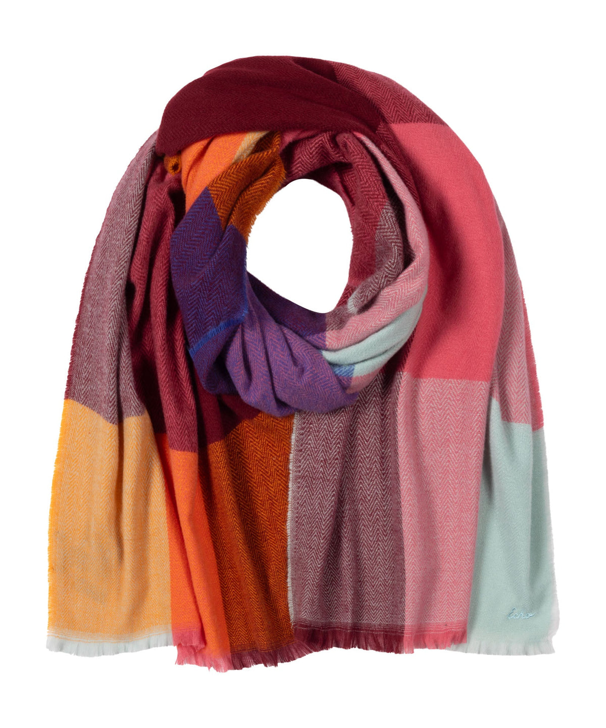 Oversized Scarf Check Wrap