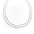 Seed Bead Double Necklace Gold