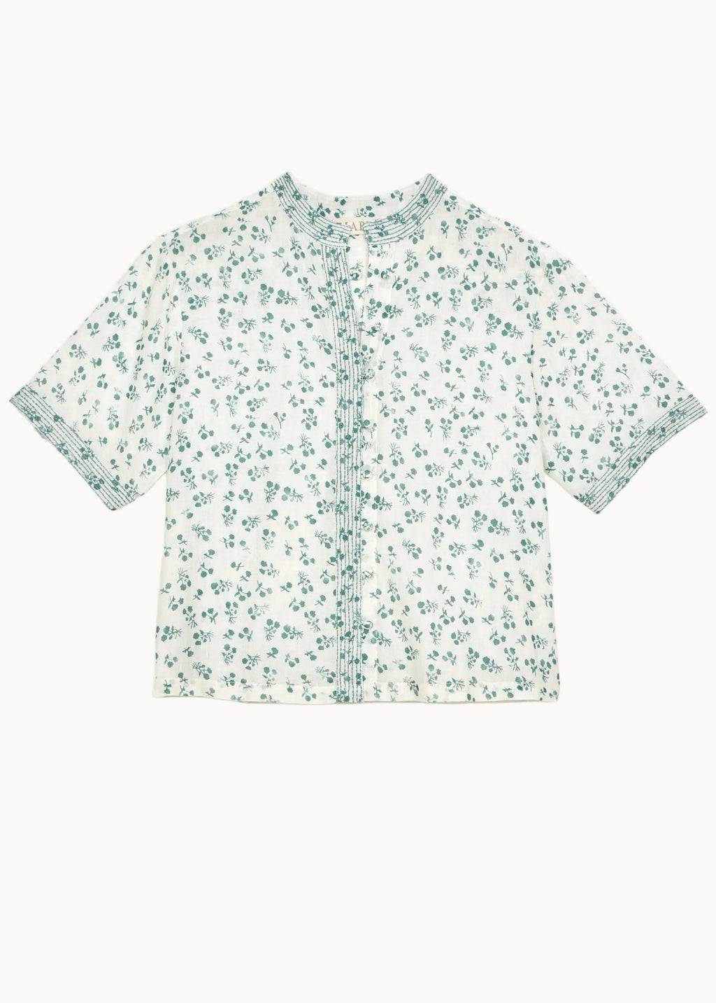 Edie Print Stitch S/S Top